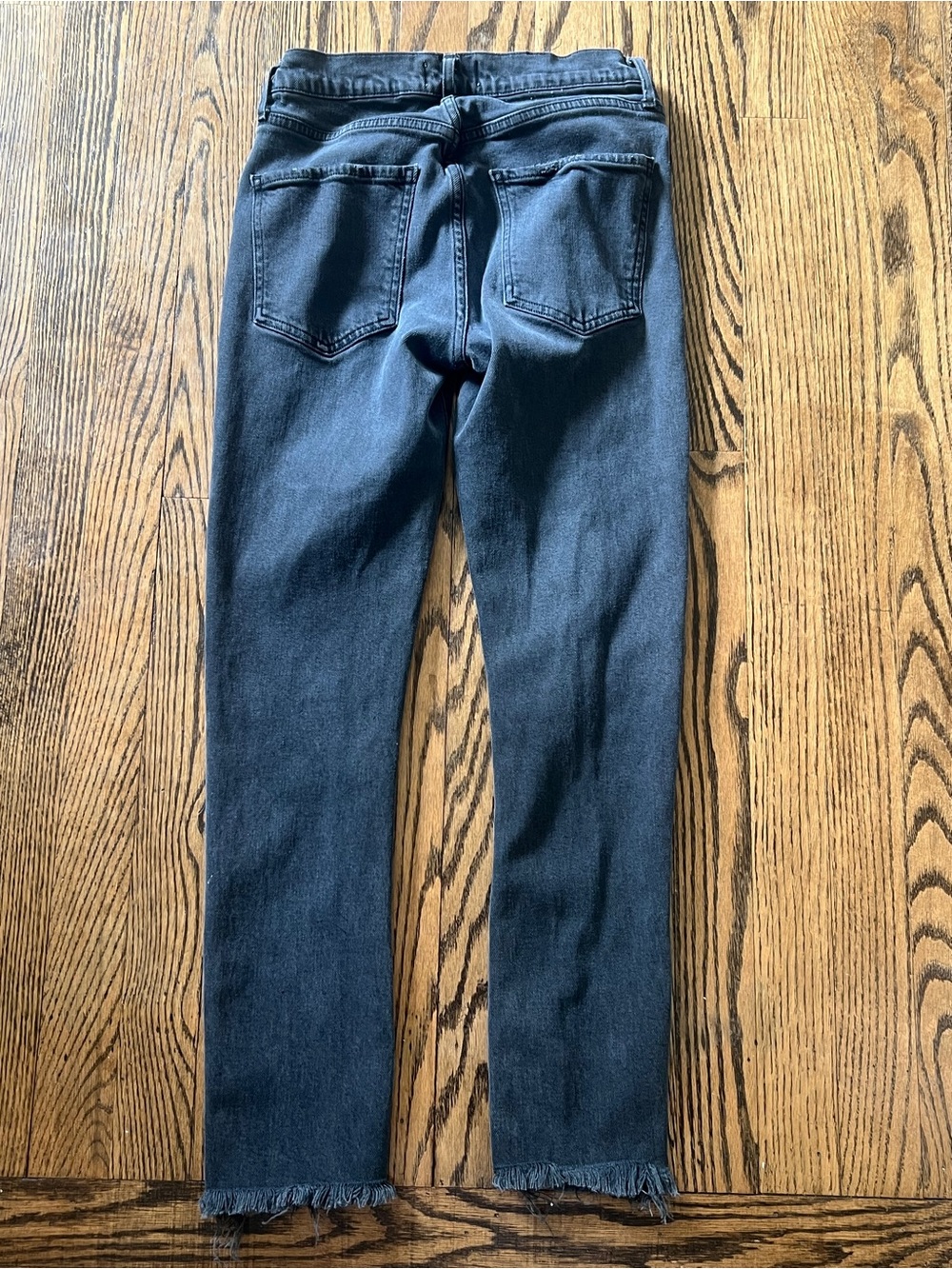 Agolde Black Skinny Jeans with Raw Hem - Picture 7 of 8